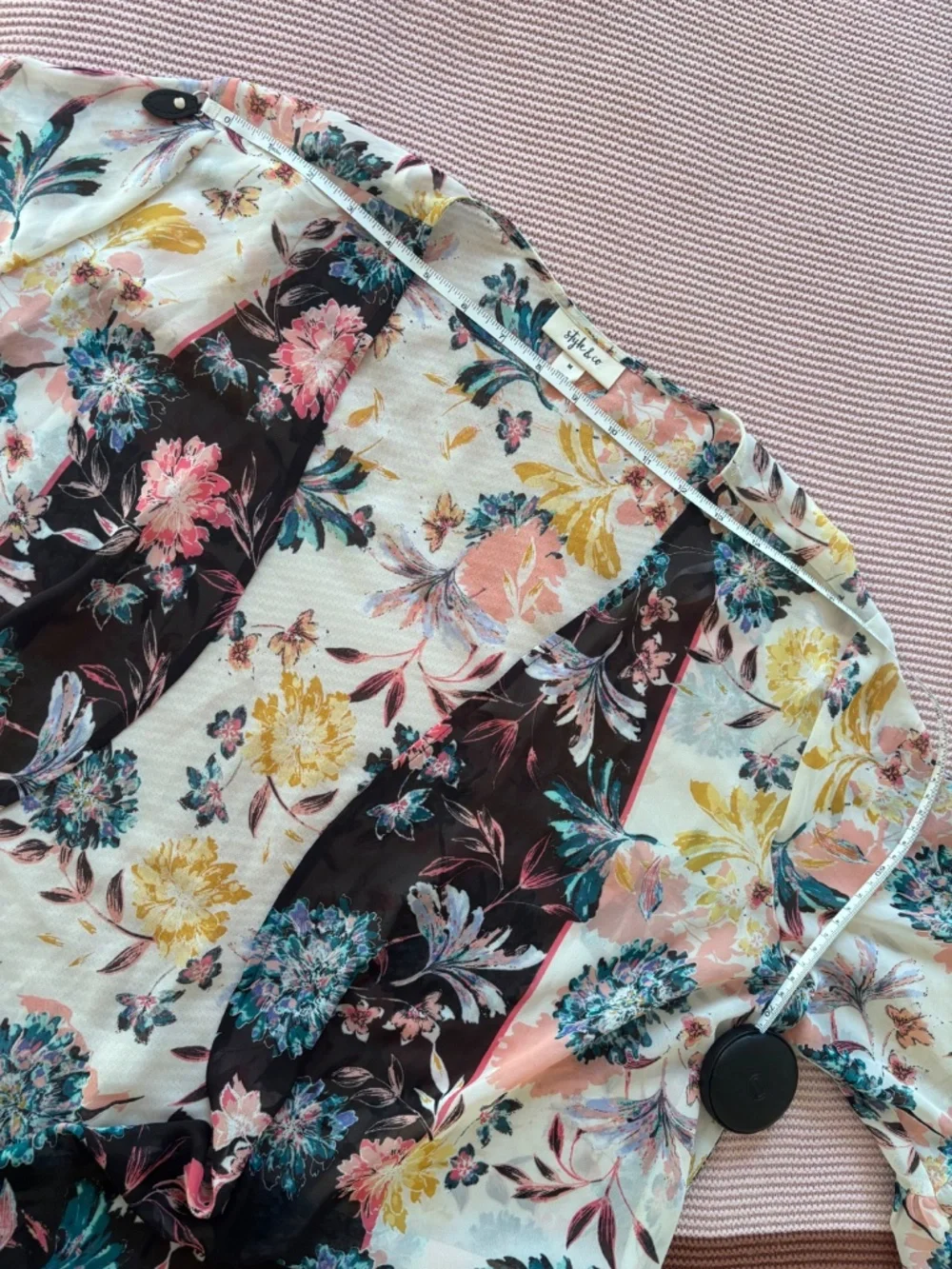 Style & Co. Floral Sheer Kimono Women’s Size Medium - Picture 6 of 8